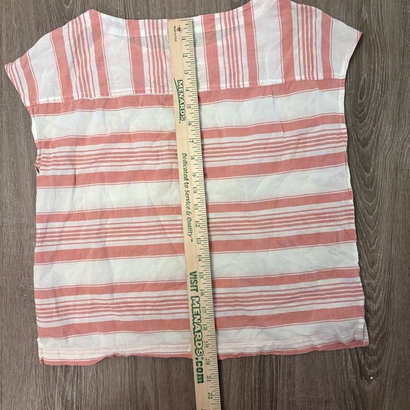 Patagonia A/C Shirt Size Small Coral White Striped Casual Outdoor Gorpcore Beach - Picture 6 of 6